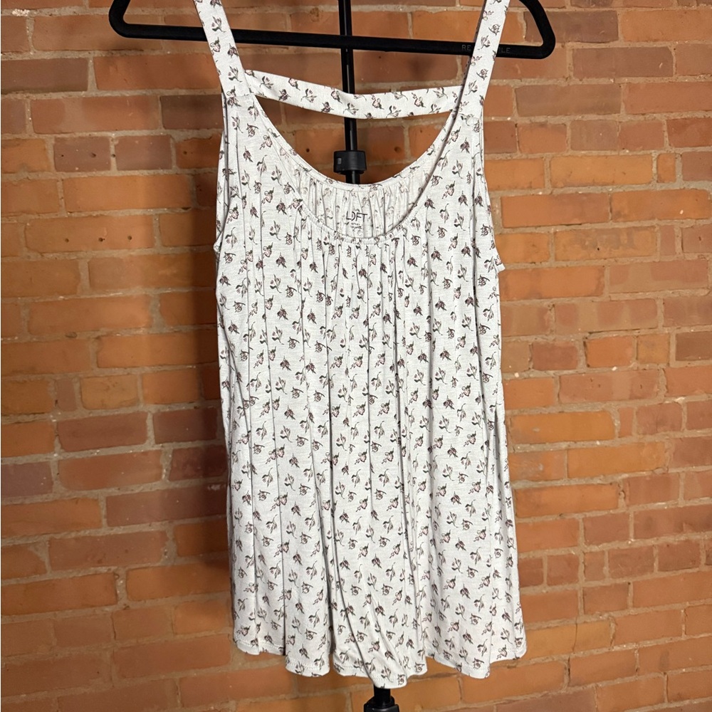 Loft Floral Print Sleeveless Top XL NWT